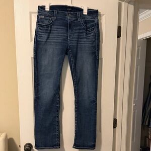 Buckle Men’s Bootcut Jeans in Dark Blue Wash